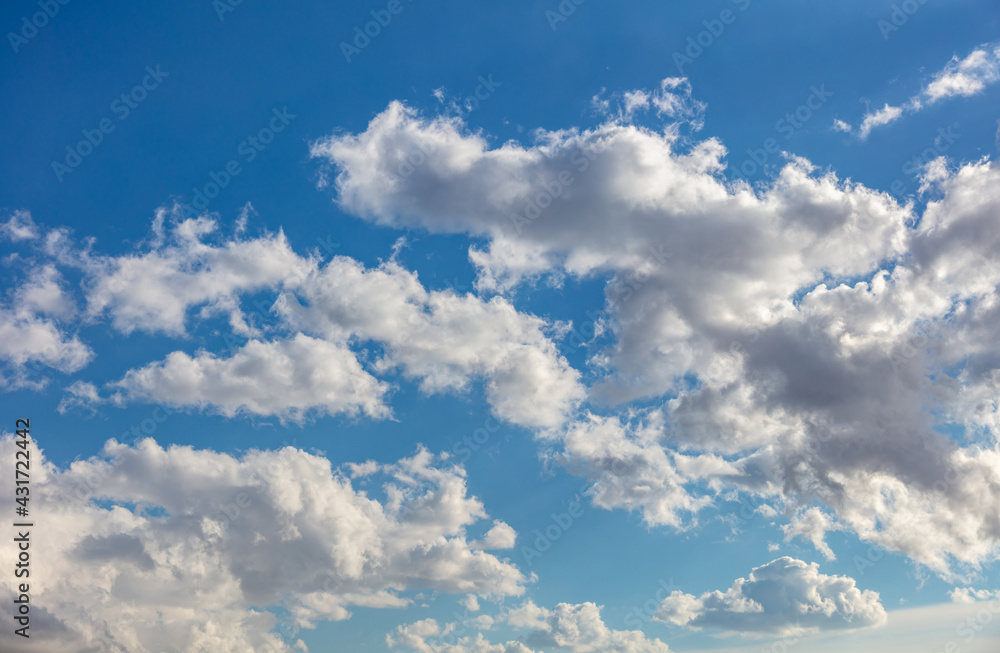 Clouds on blue sky background, abstract cloudscape Clouds on blue sky background, abstract cloudscape