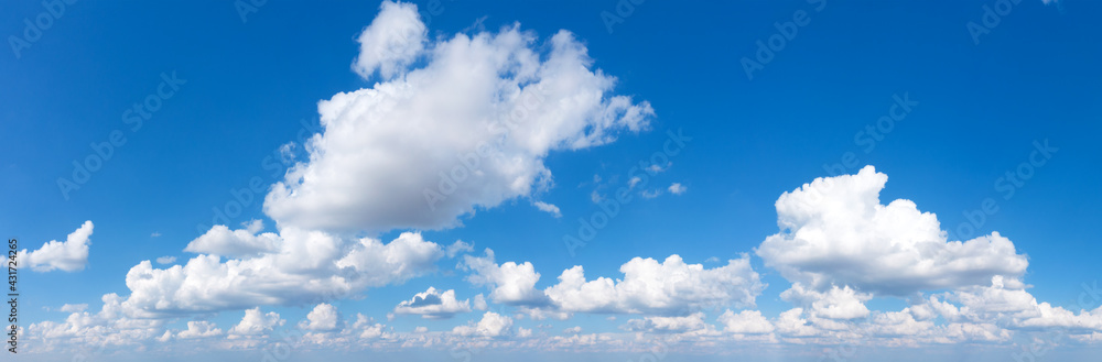 Blue Sky background with tiny Clouds. Panorama background Blue Sky background with tiny Clouds. Panorama background