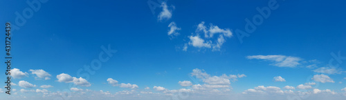Fototapeta Naklejka Na Ścianę i Meble -  Panorama Blue sky and white clouds. Bfluffy cloud in the blue sky background