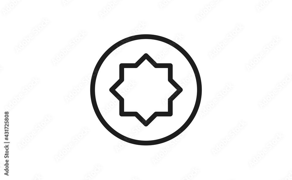 islamic ornament icon. Vector illustration. islamic ornament icon. Vector illustration.