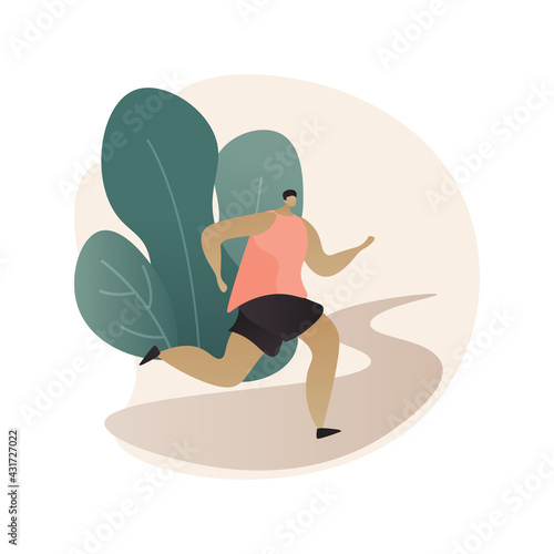 Outdoor workout abstract concept vector illustration.