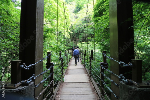 高尾山の6号路の登山と高尾山口駅