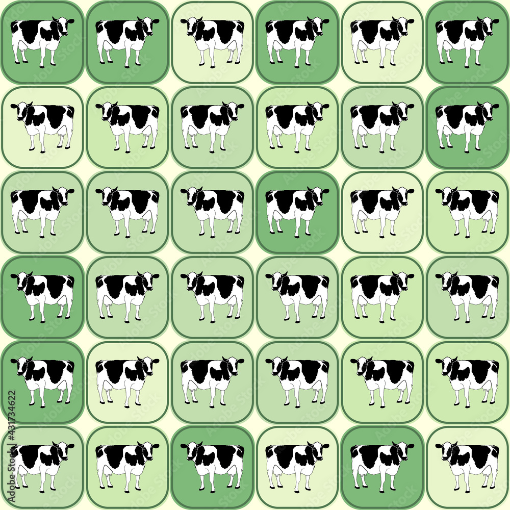 Tiled cows pattern Tiled cows pattern
