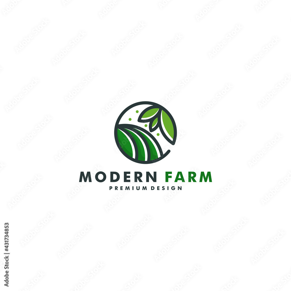 Farm logo design. Agriculture icon symbol vector