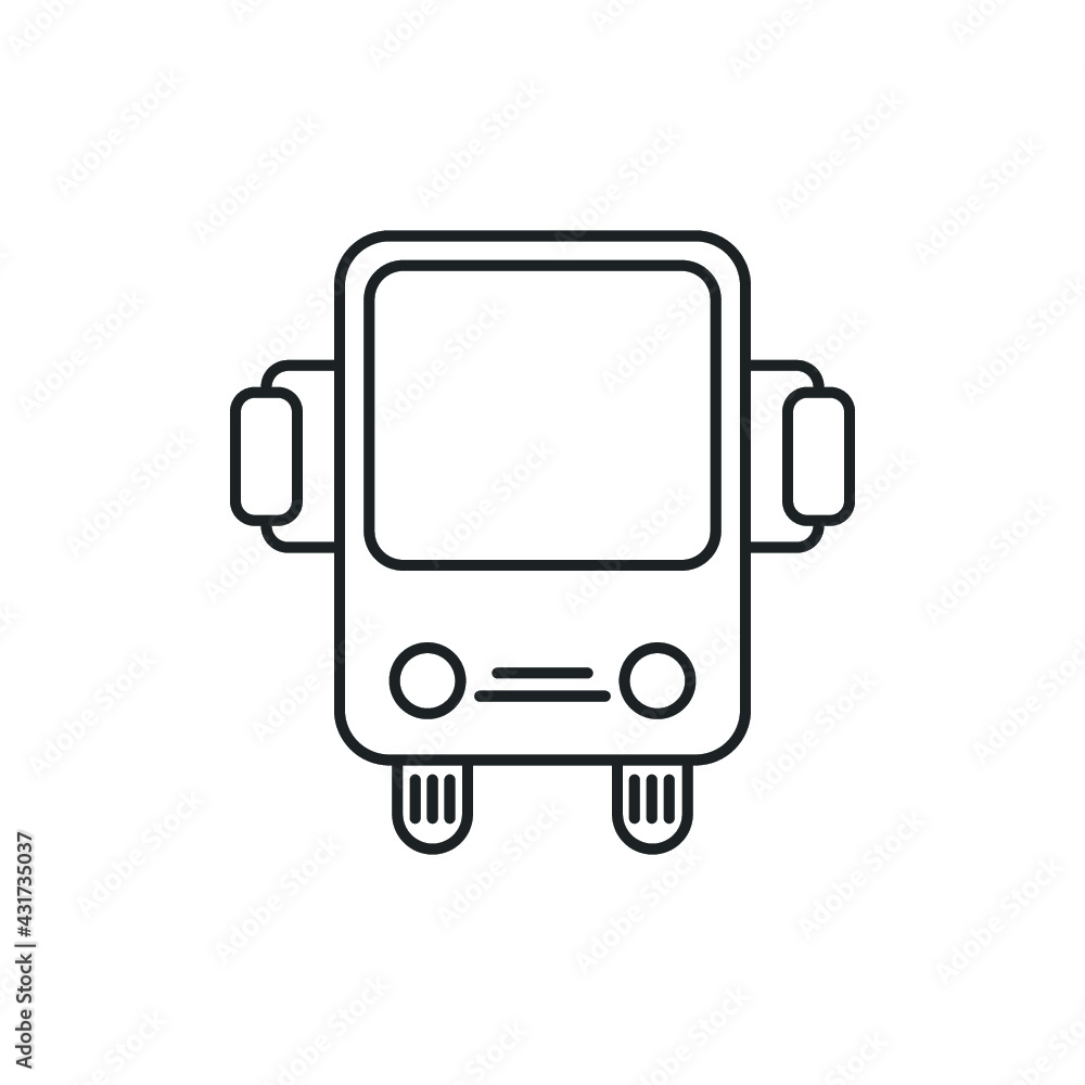 Bus icon isolated on white background Bus icon isolated on white background