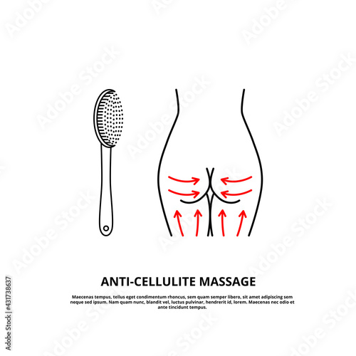 Anti-cellulite massage icon editable stroke