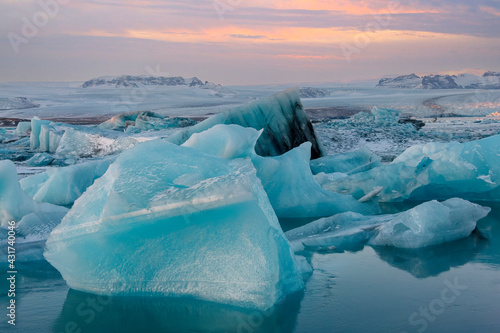The Glacier Lagoon Jökulsarlon in Iceland, Europe