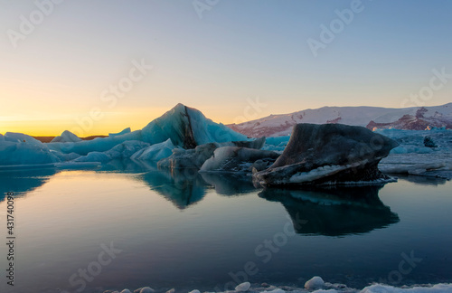 The Glacier Lagoon J  kulsarlon in Iceland  Europe