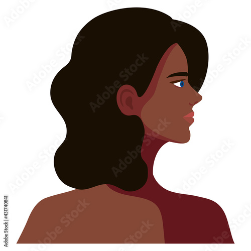 afro woman shirtless