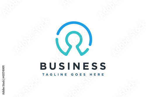 security logo design with key lock vector illustration