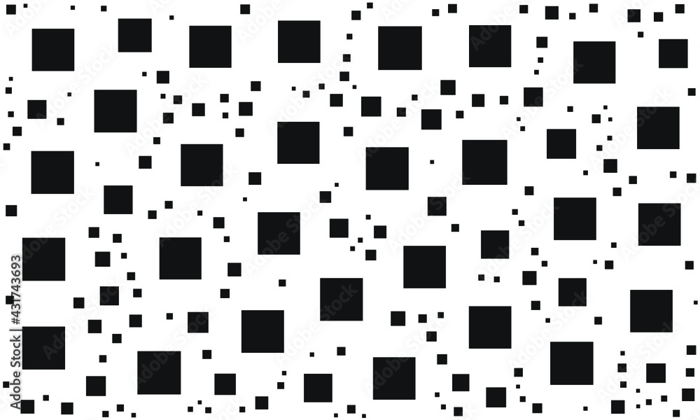 Black and White Random Squares Pattern Black and White Random Squares Pattern