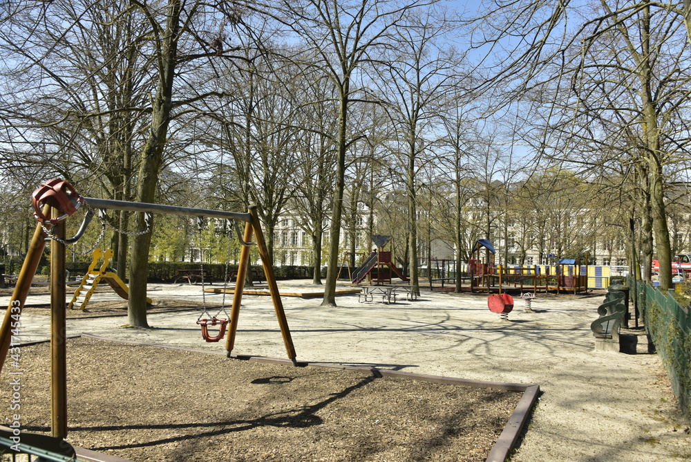 Le Parc Royal à Bruxelles pendant la période du confinement anti-COVID 