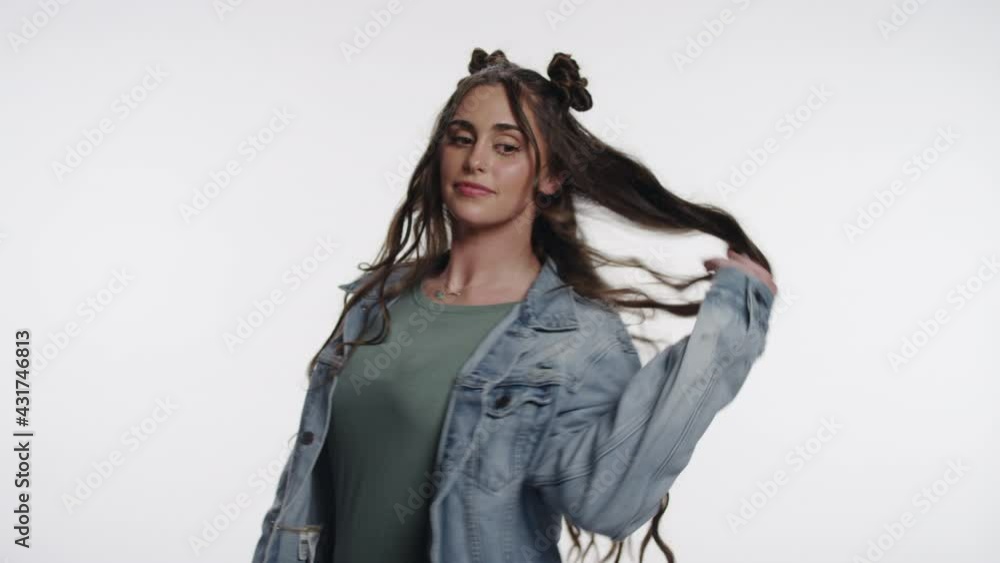 Portrait of a beautiful girl feeling free and flirting Portrait of a beautiful girl feeling free and flirting