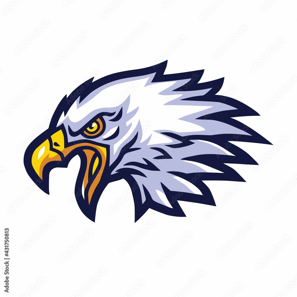 Obraz premium Eagle Mascot Logo Sports Team Mascot Design Vector 