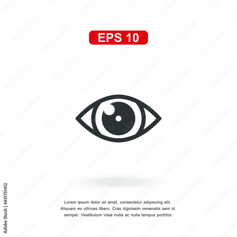 web icon eye sign isolated on white background. Simple vector illustration. web icon eye sign isolated on white background. Simple vector illustration.