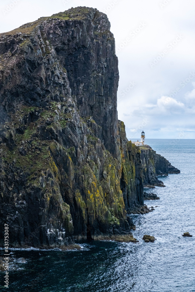 cliffs with lighthouse 