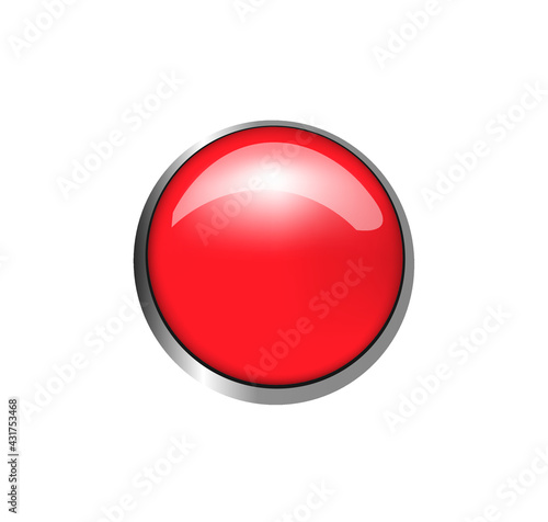 Red push button. vector illustration Free Download Red push button. vector illustration - GFXLoad