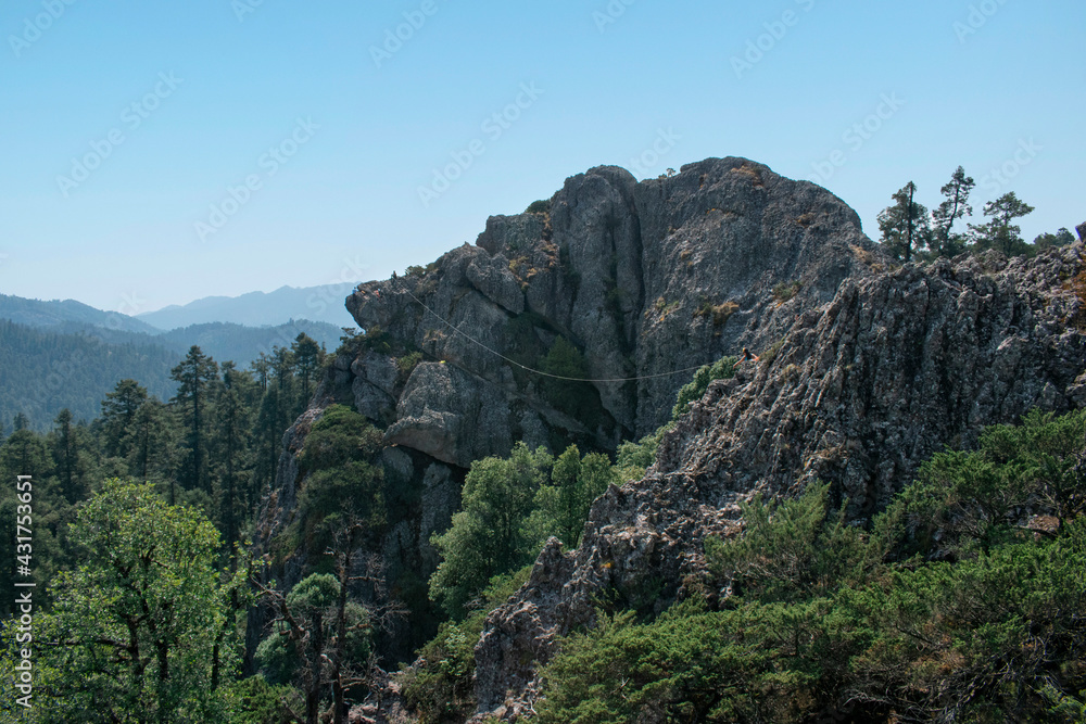 Mountain rocks nature Mexico hidalgo forest and sky