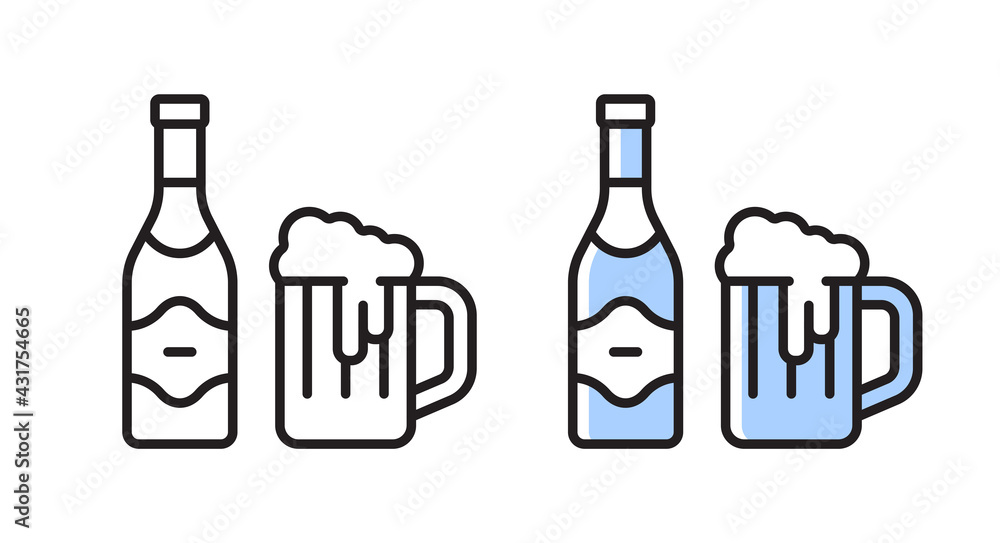 Beer Icon. Simple vector linear symbol. Beer Icon. Simple vector linear symbol.