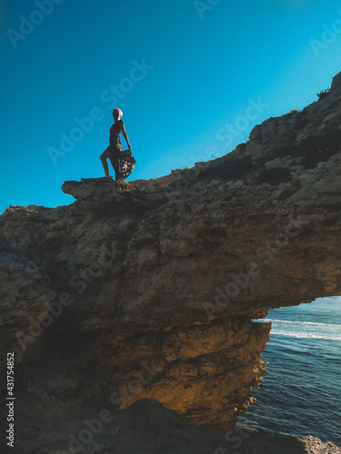 rock climber on the cliff