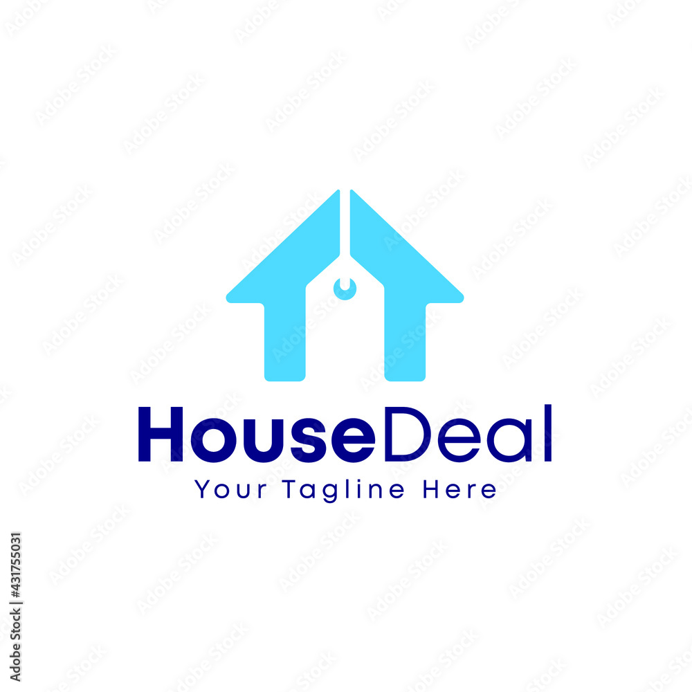 House Deal sale home Logo Vector House Deal sale home Logo Vector