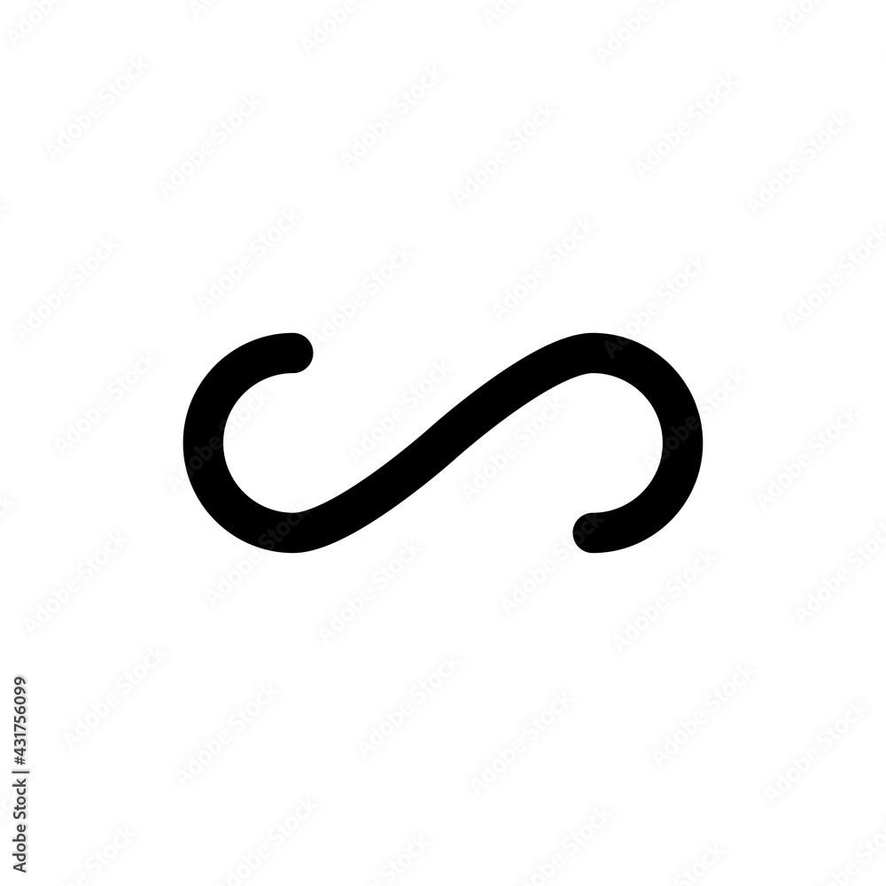 Infinity icon vector. Infinity sign in logo symbol. Trendy flat design style.