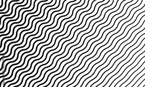 Diagonal Wavy Lines Seamless Pattern