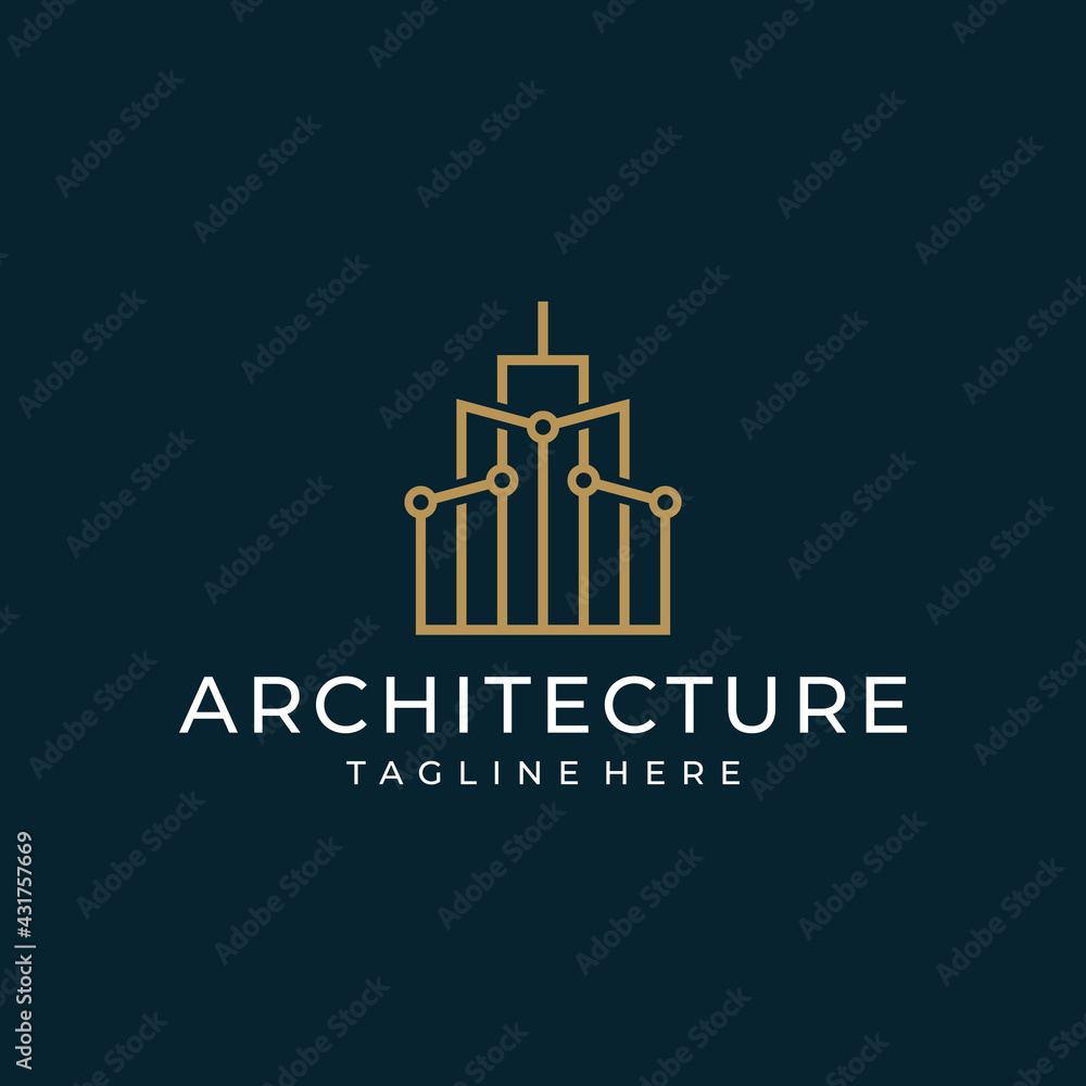 Modern architecture logo vector design concept for real estate and building