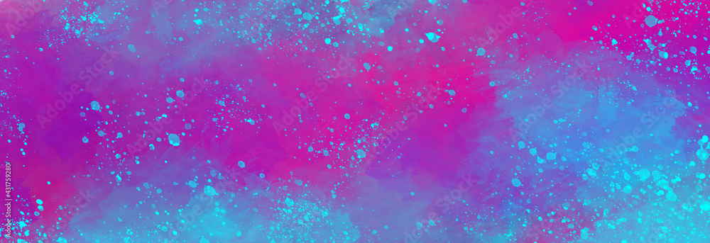 stylish abstract modern bright blue magenta pink abstract futuristic grunge background backdrop in spots and blots. Basis for banners, web, covers, brochures