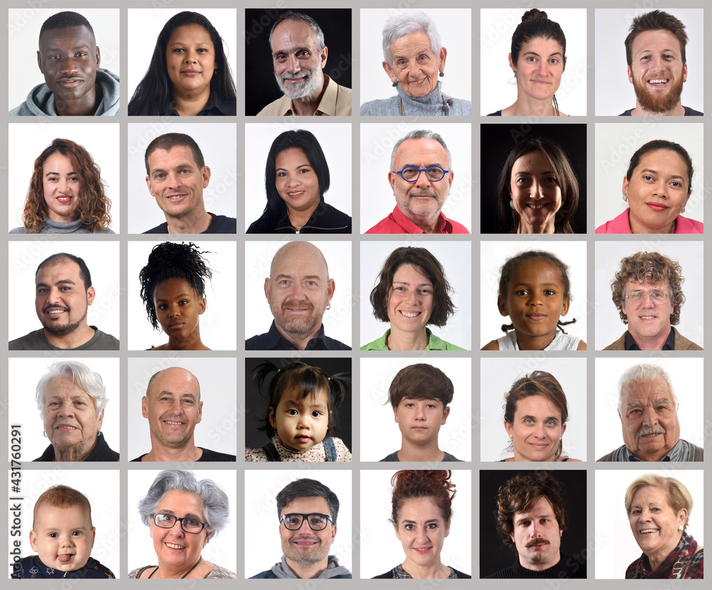mosaic of real people of all ages mosaic of real people of all ages