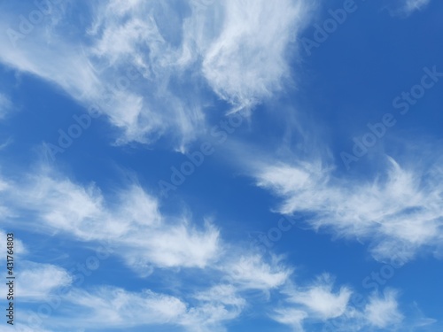 endless sky in fluffy clouds 