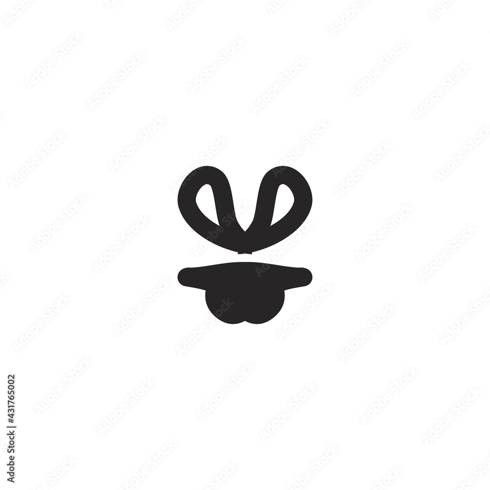 Obraz premium Magic hat and rabit flat icon. Simple style circus event poster background symbol. Logo design element. T-shirt printing. Vector for sticker.