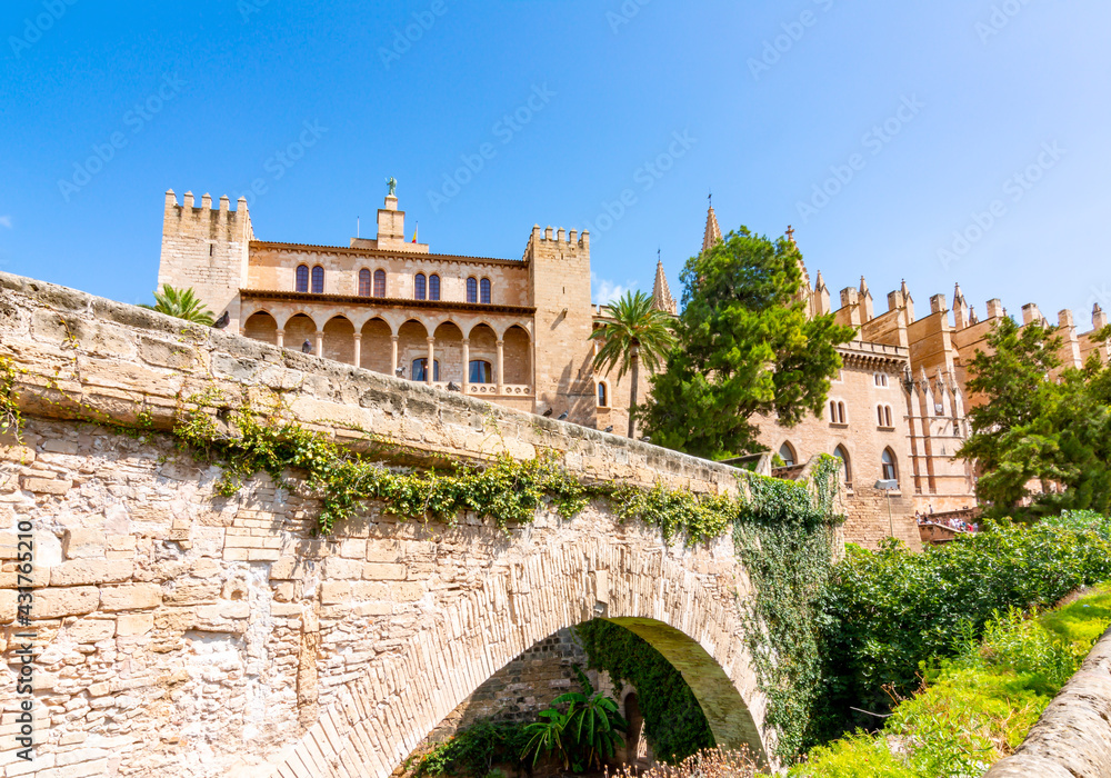 Royal Palace of La Almudaina in Palma de Mallorca, Balearic islands, Spain