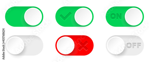 Vászonkép On and Off toggle switch buttons