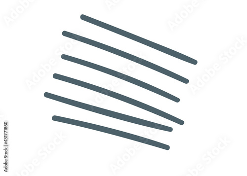 set of parallel lines chalk icon. handdrawn gray strokes. Monochrome vector elements