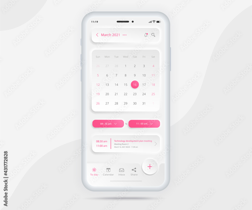 Calendar app planner concept, Mobile activity calendar template UI UX, Smartphone calendar schedule agenda annual planning meeting application, Calendar events, Appointment, Event app, Vector phone Calendar app planner concept, Mobile activity calendar template UI UX, Smartphone calendar schedule agenda annual planning meeting application, Calendar events, Appointment, Event app, Vector phone