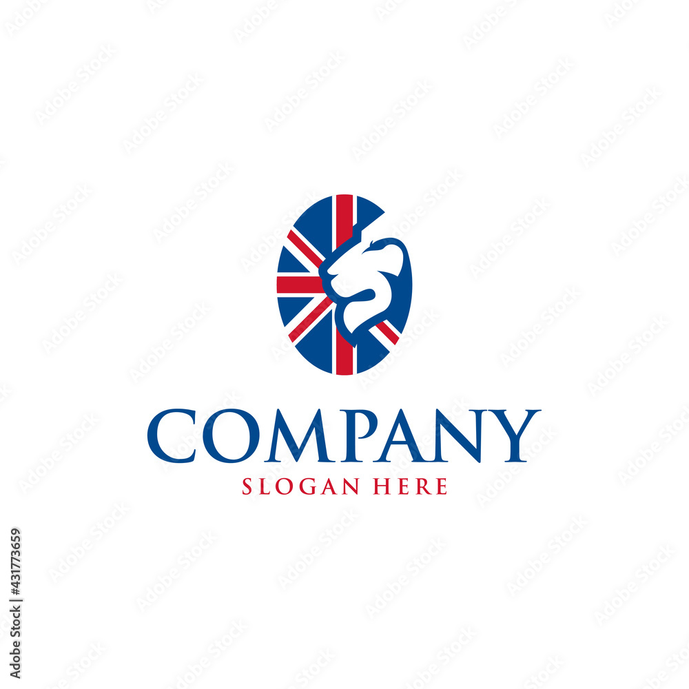 Lion British Vector Logo Design Lion British Vector Logo Design