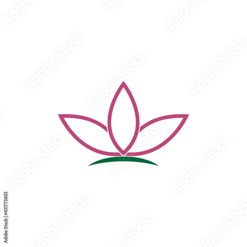 Beauty Lotus flowers logo icon design template