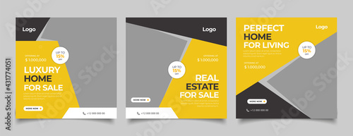 Real estate instagram social media post web banner