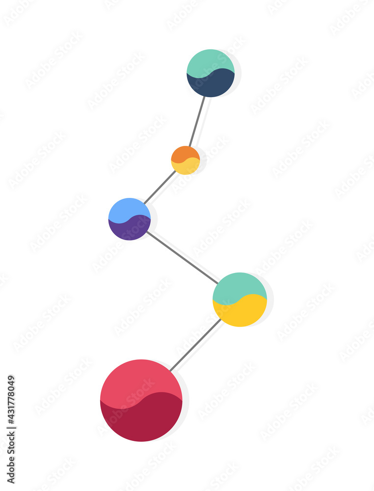 Fototapeta premium Infographic element. Analysis data graph or time bar. Workflow business presentation element. Design of chart symbol