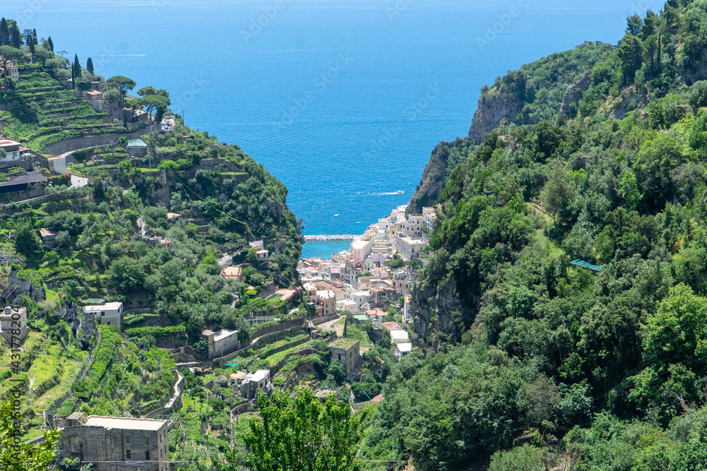 Italy Trekking Amalfi Coast view of Amalfi