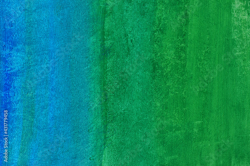 Abstract canvas texture blue green gradient