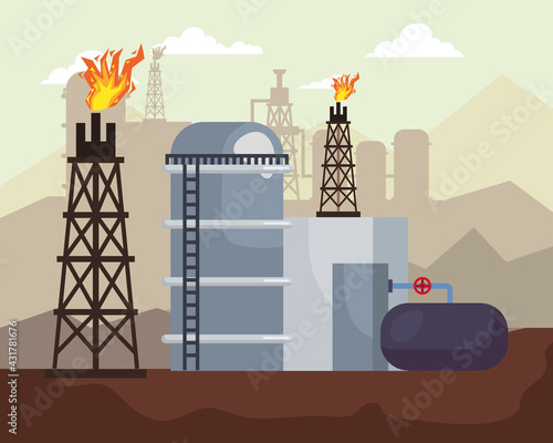 fracking factory scene