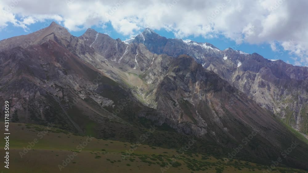 Beautiful landscape mountain peak in Himalays, Annapurna region, Nepal. Aerial timelapse 4K. Beautiful landscape mountain peak in Himalays, Annapurna region, Nepal. Aerial timelapse 4K.