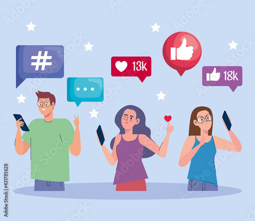 three influencers characters