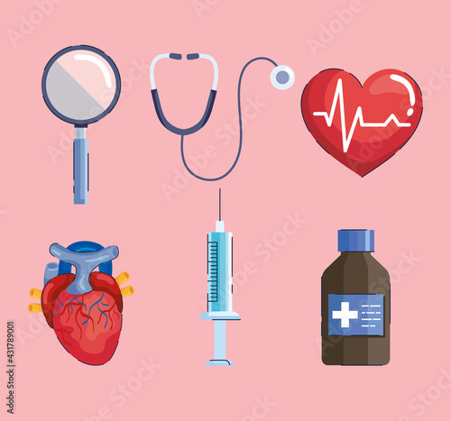 six hypertension icons