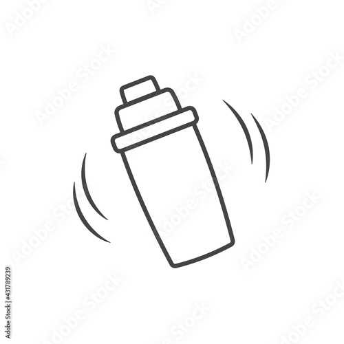 Vector shaker icon for athletl on white isolated background.