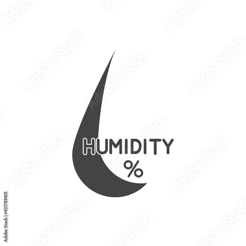 Humidity vector icon on white isolated background.