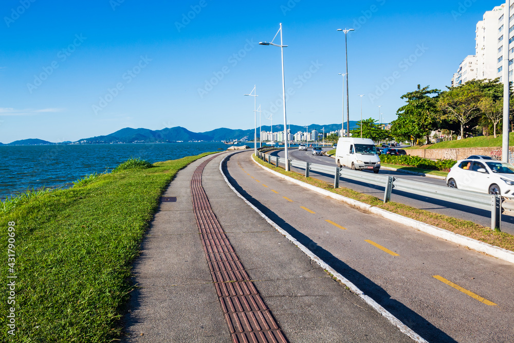 Avenida beira mar norte Florianópolis  de Santa Catarina, Brasil, florianopolis