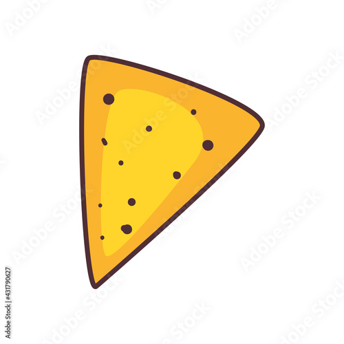 Isolated nacho icon